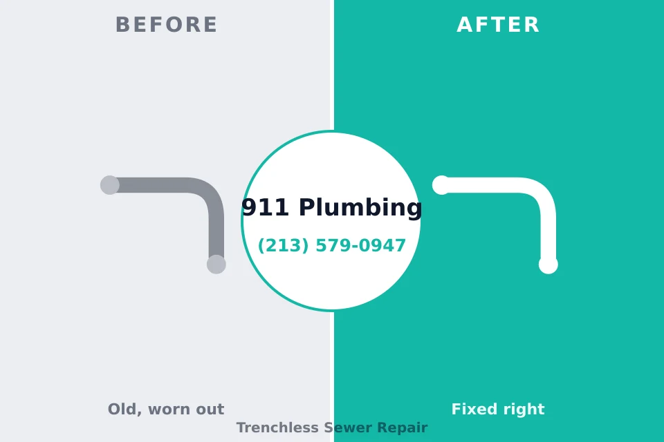 Before and after: plumbing repair Marlton, NJ